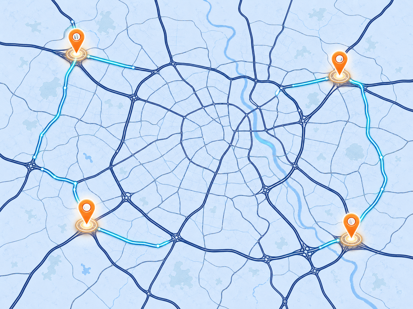 Road map showing Road Vibes service area across Delhi NCR